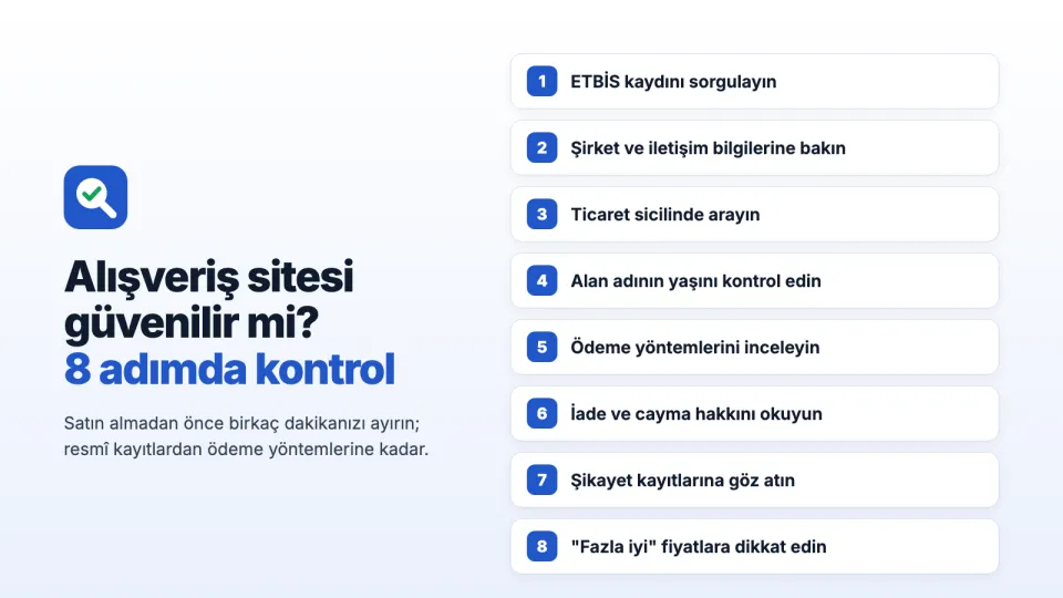 Alışveriş sitesinin güvenilirliğini kontrol etmek için 8 adım